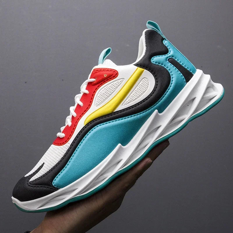 New Trendy Men's Sports Shoes Cushion Running Sneakers Outdoor Leisure Walking Jogging Trainers Soft Sole Breathable Footwear Good Vibrations