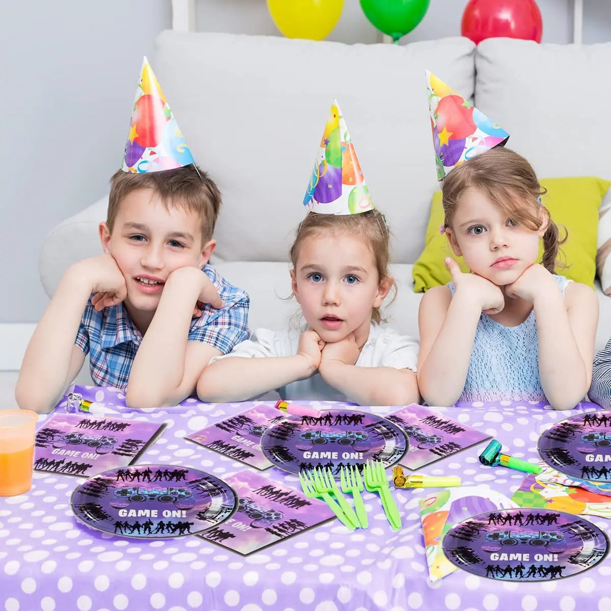 Video Game Fortnitions Birthday Party Decoration Cartoon Alpaca Llama Plate Tablecloth Baby Shower Kids Favors Party Supplies Good Vibrations