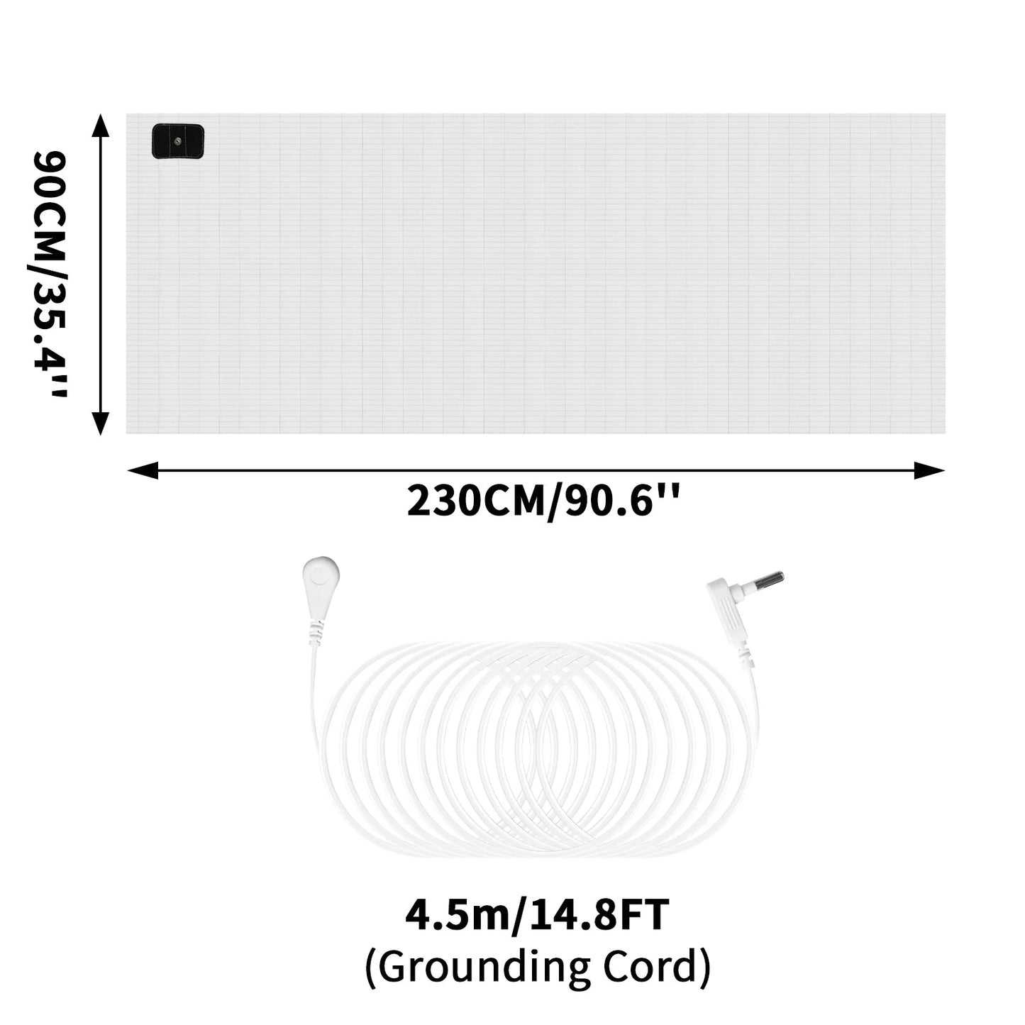 Grounding Bed Sheet Anti-static Grounding Sheet Conductive 95% Cotton and 5% Soft Silver Fiber Flat Sheets Sleep Bed Mat Good Vibrations