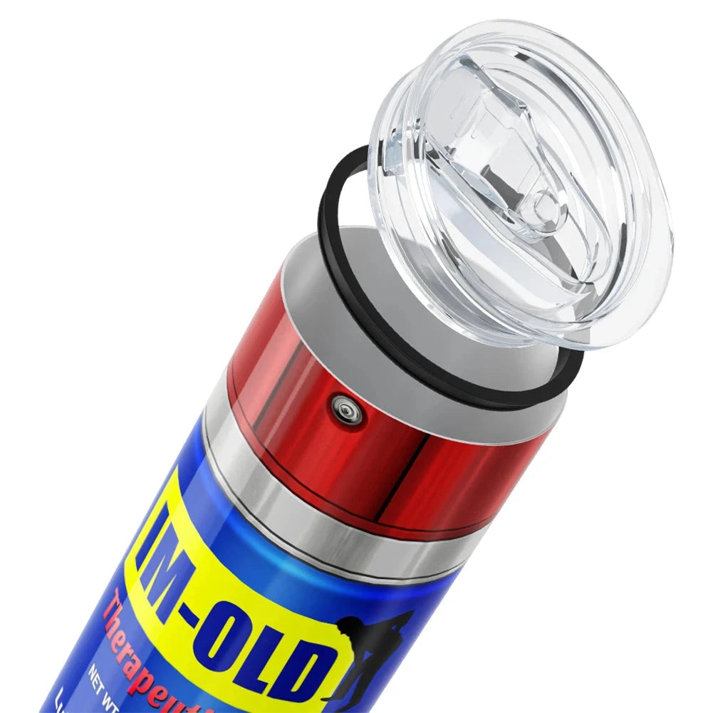 WD40-Dirty Pattern Thermos-Cup 20oz Stainless Steel Insulation Straight Water Anytime Bottle Leakproof Food Grade Travel Mug Good Vibrations Adult Super Store