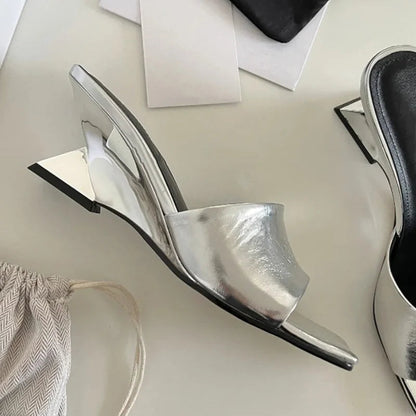 High Heels Women's Slippers Designer Heeled Sandals Woman Shoes Summer 2025 Elegant Pumps Flip Flops Slides Sandalias De Mujer Good Vibrations