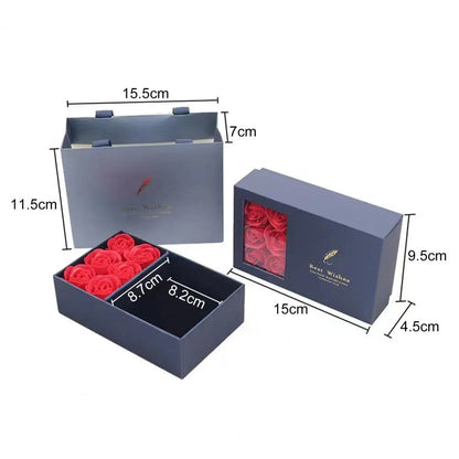 Romantic Rose Set Eternal Roses Gift Box Preserved Flowers Jewelry Box Handcrafted Rose Soap Flowers For Valentine's Day Good Vibrations