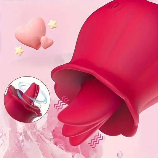 Powerful Swing Tongue Licking Vibrator Female Rose-toy Oral Nipple Clitoris Stimulator Massager Adults Goods Sex Toys for Women Good Vibrations