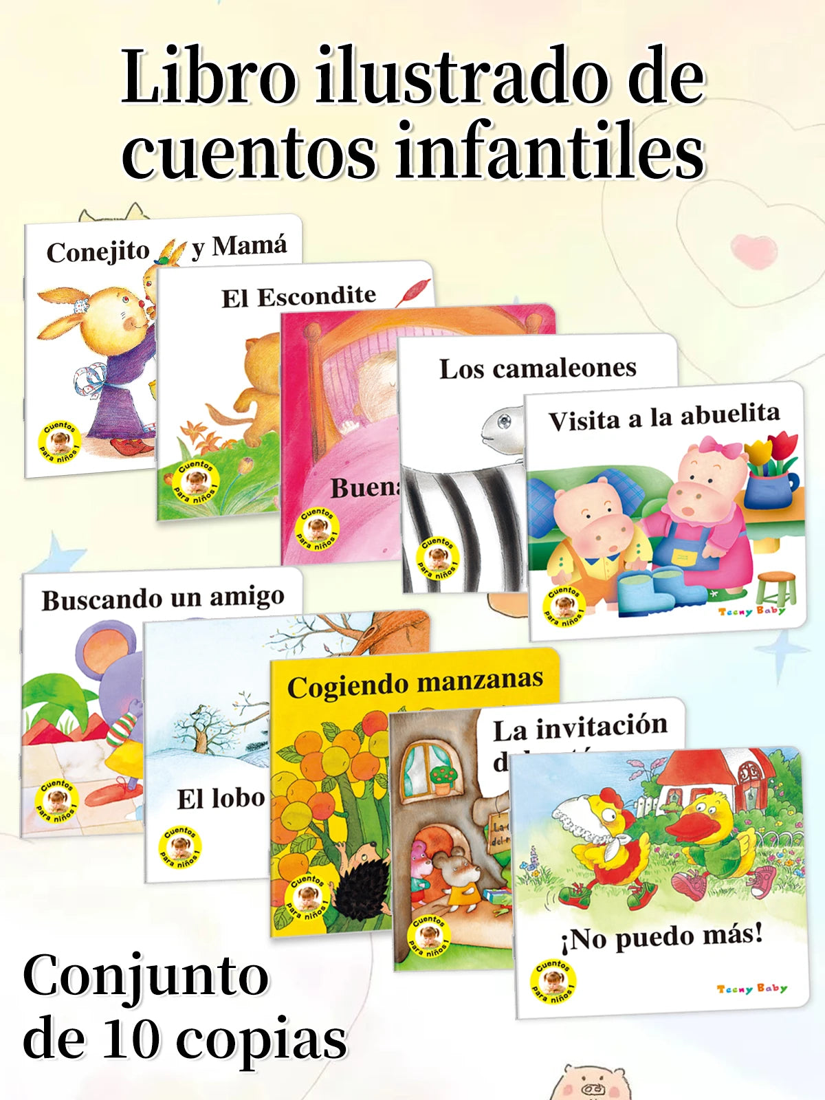 1 Set of 10 Spanish Children's Storybooks Children's Books Enlightenment Puzzle Books Early Learning Books Children's Gifts Good Vibrations