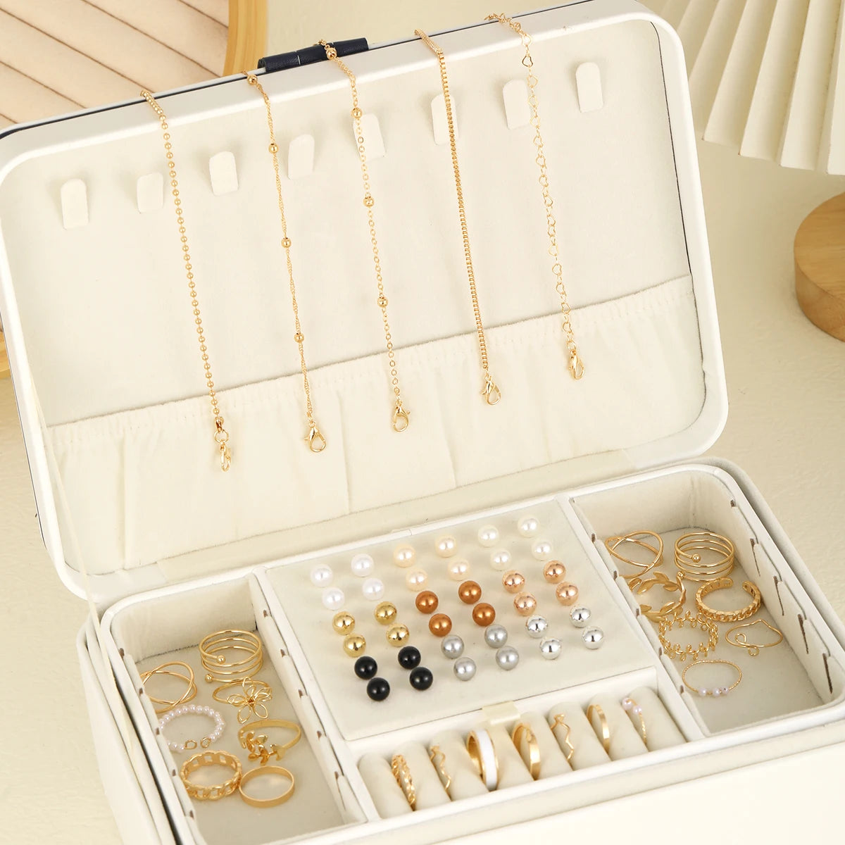 62-Piece Chic Jewelry Set Collection - Jewelry Sets for Women with Earrings, Rings,Bracelet Stylish Accessories for Daily Outfit Good Vibrations