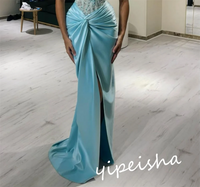 Customized Classic Modern Style Formal Evening Strapless Mermaid Beadings Bespoke Occasion  Prom Dresses Good Vibrations