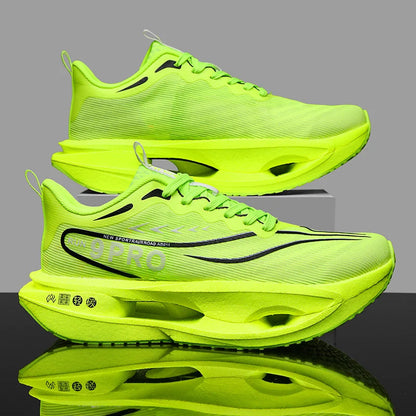 Summer Men's Running Shoes New Professional Carbon Plate Sports Training Shoes Outdoor Non-slip Shock-absorbing Tennis Shoes Good Vibrations