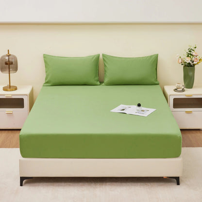 Waterproof Fitted Bed Sheet Comfortable Mattress Protector with Elastic Rubber Band Washable and Easy Care Good Vibrations