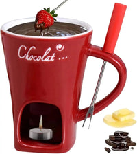 Hot Chocolate Fondue Mug Ceramic Mini Chocolate Melting Cup Butter Warmer Heating Tableware Creative Household Drinking Utensils Good Vibrations