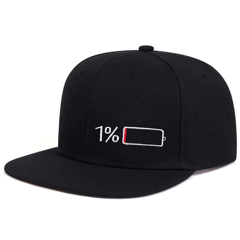 Unisex Battery Embroidery Hip-hop Hats Spring Autumn Outdoor Adjustable Casual Baseball Caps Sunscreen Hat Good Vibrations