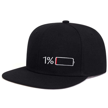 Unisex Battery Embroidery Hip-hop Hats Spring Autumn Outdoor Adjustable Casual Baseball Caps Sunscreen Hat Good Vibrations