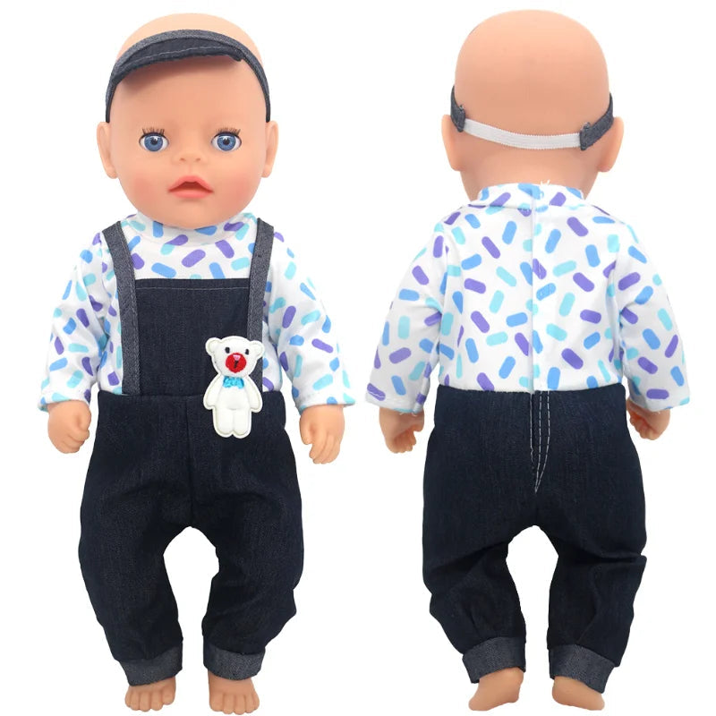 36cm Reborn Baby Doll Clothes 14 Inch Doll Outfit Rompers Toys Wears Good Vibrations