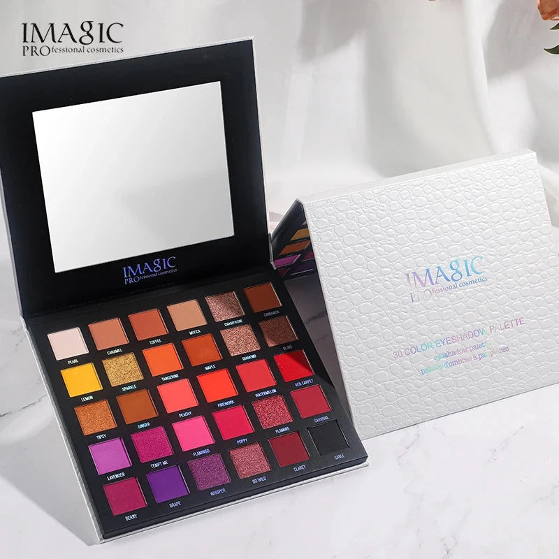 IMAGIC Eyeshadow Palette Matte Make Up Palette Highlight Blus Shimmer Pearlescent Waterproof  Eye shadow Powder And Body Paint Good Vibrations