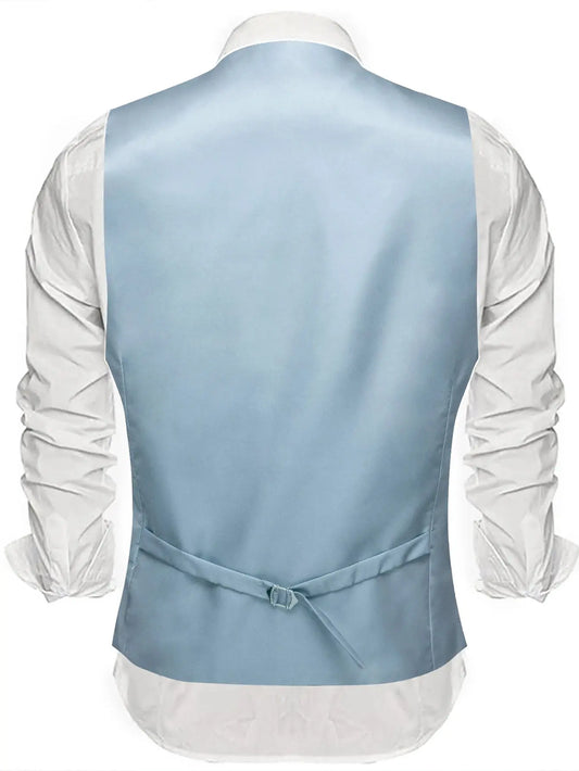 Men's Classic Solid Color Suit Vest and Necktie Matching Set | Wedding Groom & Groomsmen Attire Good Vibrations