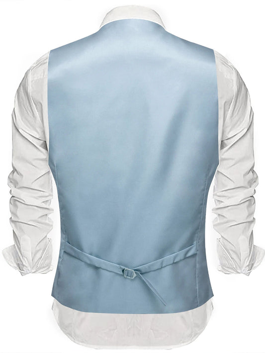 Men's Classic Solid Color Suit Vest and Necktie Matching Set | Wedding Groom & Groomsmen Attire Good Vibrations