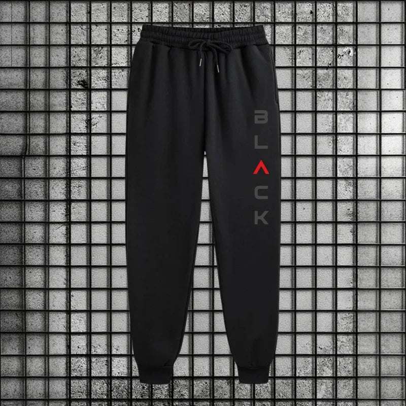 2026 New Arrival Men's Tracksuit Black Letter Print Sweatshirt + Pants Urban Causal Fashion Sportswear Fall/winter Sports Suit Good Vibrations