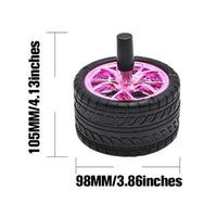 New Creative Tyre Hub Rotating Style Fashion Ash Tray Alloy Round Smokeless Press Up Ashtray portable ashtray Good Vibrations Adult Super Store