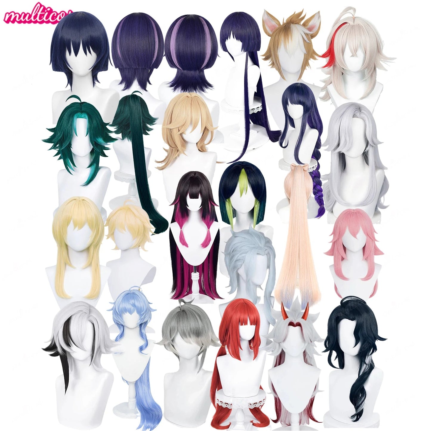 Genshin Impact Wigs Scaramouche Tighnari Kazuha Xiao Raiden Shogun Al Haitham Kaveh Cyno Aether Lumine Columbina Cosplay Wig Good Vibrations