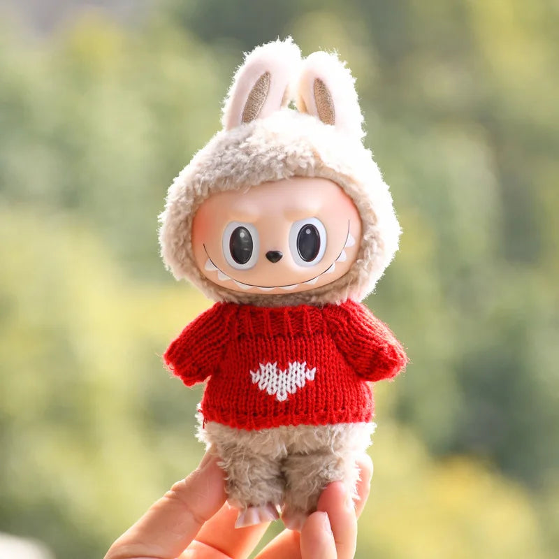 17cm Cute Mini Plush Doll'S Clothes Outfit Accessories For Korea Kpop Exo Labubu Idol Dolls Sweater Clothing DIY Kids Girl Gift Good Vibrations