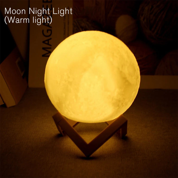 Book Light LED Moon Light Galaxy Light, Moon Night Light, Girl, Boy, Child Birthday Gift, Bedroom Decoration Indoor lighting Good Vibrations