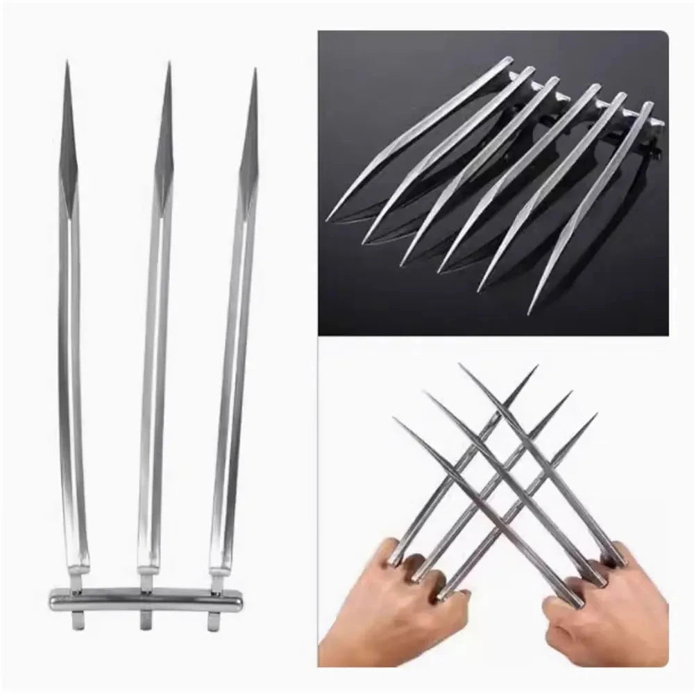 2pcs/pairs 25cm Movie Wolverine Accessory Sets 1:1 Cosplay Prop Hard Logan Blade Claws Paw Safety Halloween Gift Toy Role Play Good Vibrations