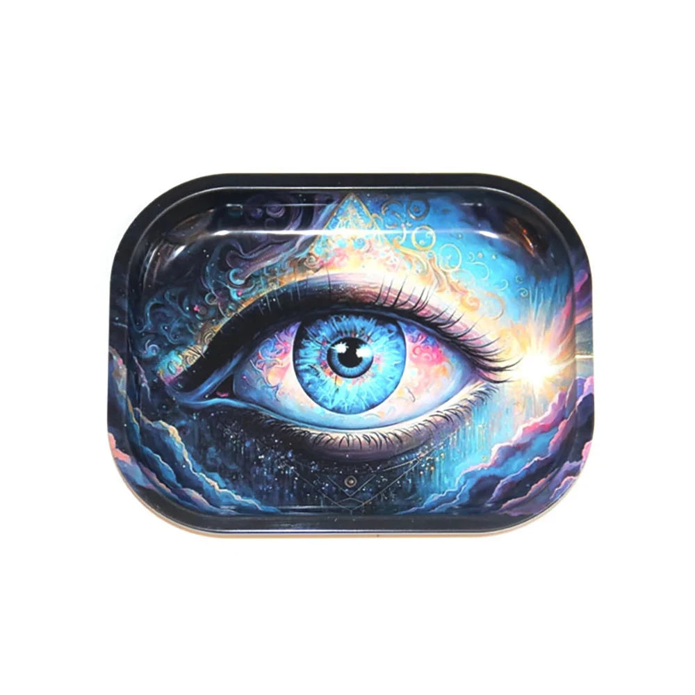 Rolling Tray Smoking Grinder Accessories Cigar Hand Roll Tinplate Tray Ashtray Home Party Gifts for Men Women Good Vibrations Adult Super Store
