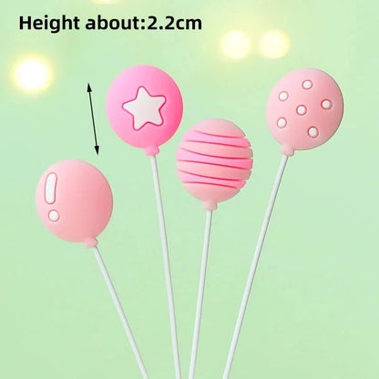 Bunny Train Cake Topper Pink Rabbit Girls Theme Decoration Princess Girl's Years Old Cake Kids Happy 1st Birthday Party Supplies Good Vibrations