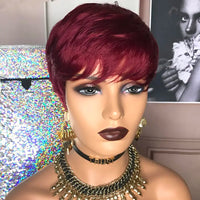 Short Hair Wigs, Pixie Cuts Wigs, Short Straight Black Ladies Wigs Synthetic Short Wigs For Black Women African American Women Good Vibrations