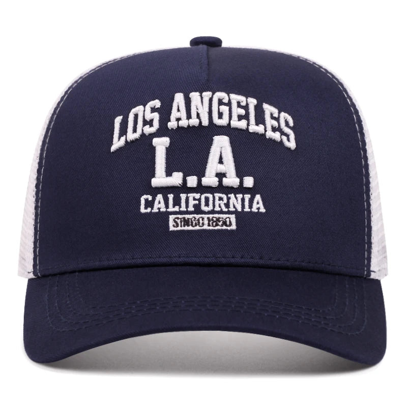 LOS ANGELES embroidered men's and women's outdoor sports event cap American trucker net hat trend fashion Good Vibrations