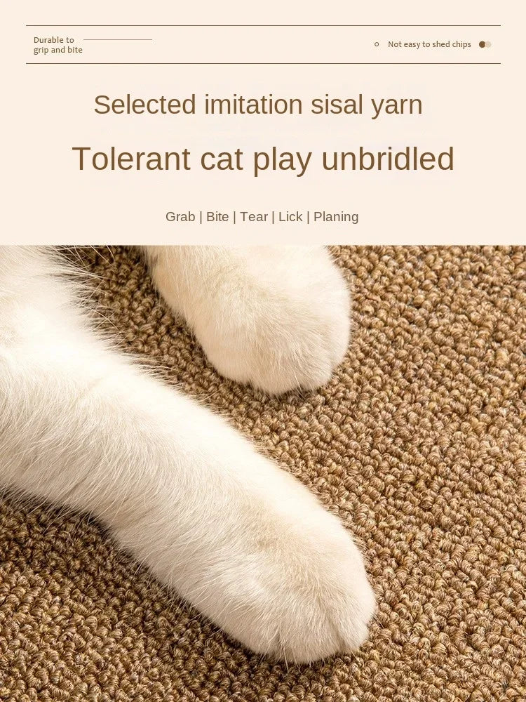 Pet mat, cat scratch mat imitation sisal carpet anti-cat claw large mat autumn and winter wear resistant to crumbs toy supplies - Good Vibrations