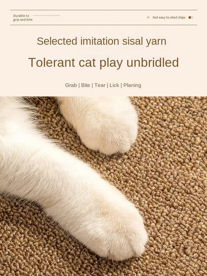 Pet mat, cat scratch mat imitation sisal carpet anti-cat claw large mat autumn and winter wear resistant to crumbs toy supplies Good Vibrations
