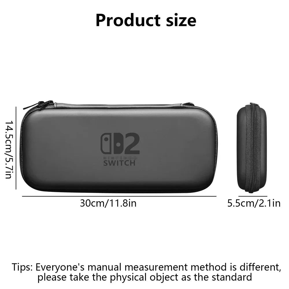 Slim Travel Carrying Case for 2025 Switch 2 Accessories, Waterproof EVA Hard Shell Protective Storage Hand Bag NS 2 Good Vibrations
