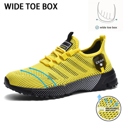 Men's running shoes are lightweight and breathable casual shoes, daily men's widened outdoor casual sports shoes are simple Good Vibrations