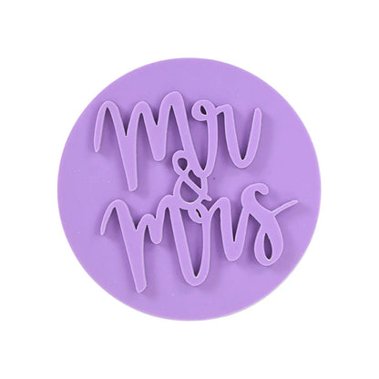 Bride To Be Mr Mrs Wedding Cookie Cutter Stamp Love Biscuit Embossed Mould Bridal Shower Party DIY Fondant Cake Decorating Tools Good Vibrations