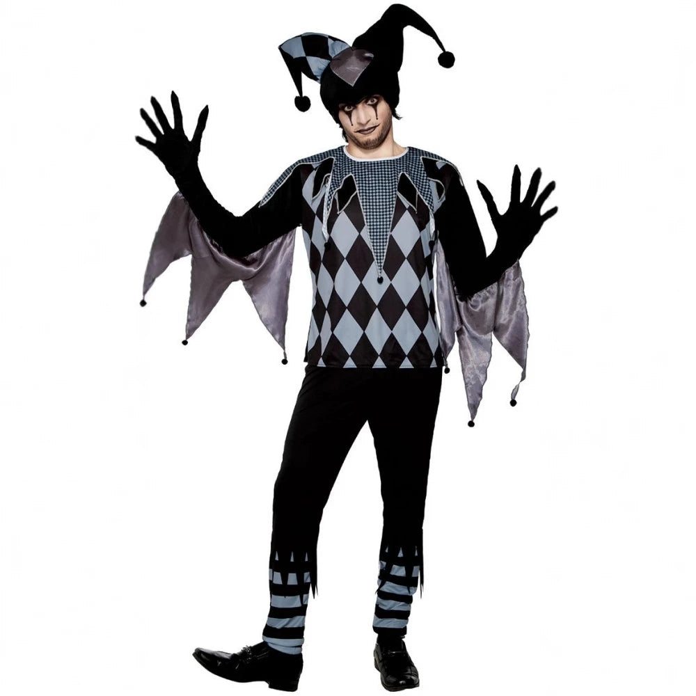 Halloween adult couple costume clown suit cosplay black and white soul-breaking clown performance outfit. Good Vibrations