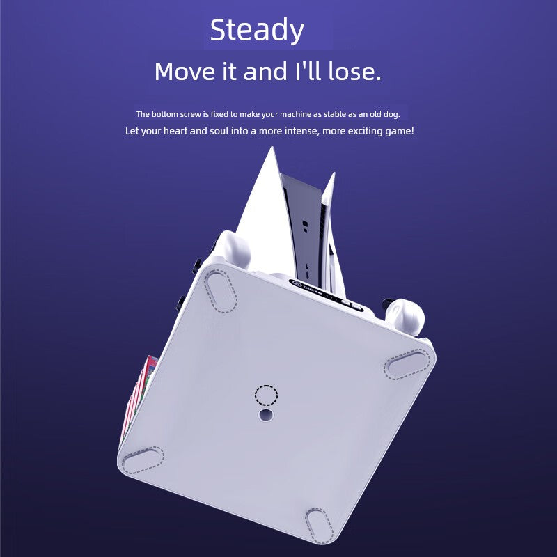 Biaz for Ps5/Slim Base Lightweight Radiator Handle Fixed Charger with Fan Extruder Bracket Good Vibrations