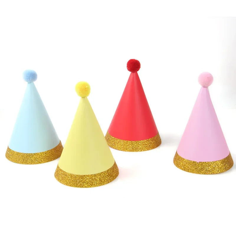 Party Paper Hats Baby Shower   Funny Cake Caps Photo Props Adult Children's Ornament  Cosplay Wedding Birthday Good Vibrations