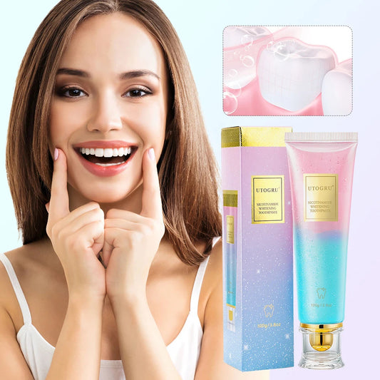 100g Niacinamide Whitening Toothpaste Refreshing Clean Teeth For Men And Women Fresh Breath Toothpaste To Remove Tooth Stains Good Vibrations
