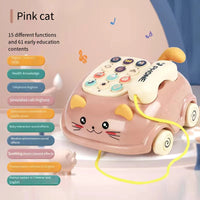 Baby Storyteller Electric Toy Children's Educational Early Learning Simulated Telephone Car Model with Light Music Good Vibrations