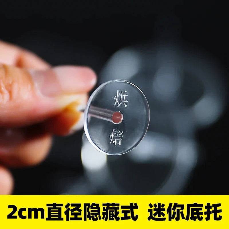 Baking Decoration Birthday Cake Ornaments Plastic Transparent Bottom Bracket Food Grade Cake Top Cream Isolated Laminated Nails Good Vibrations