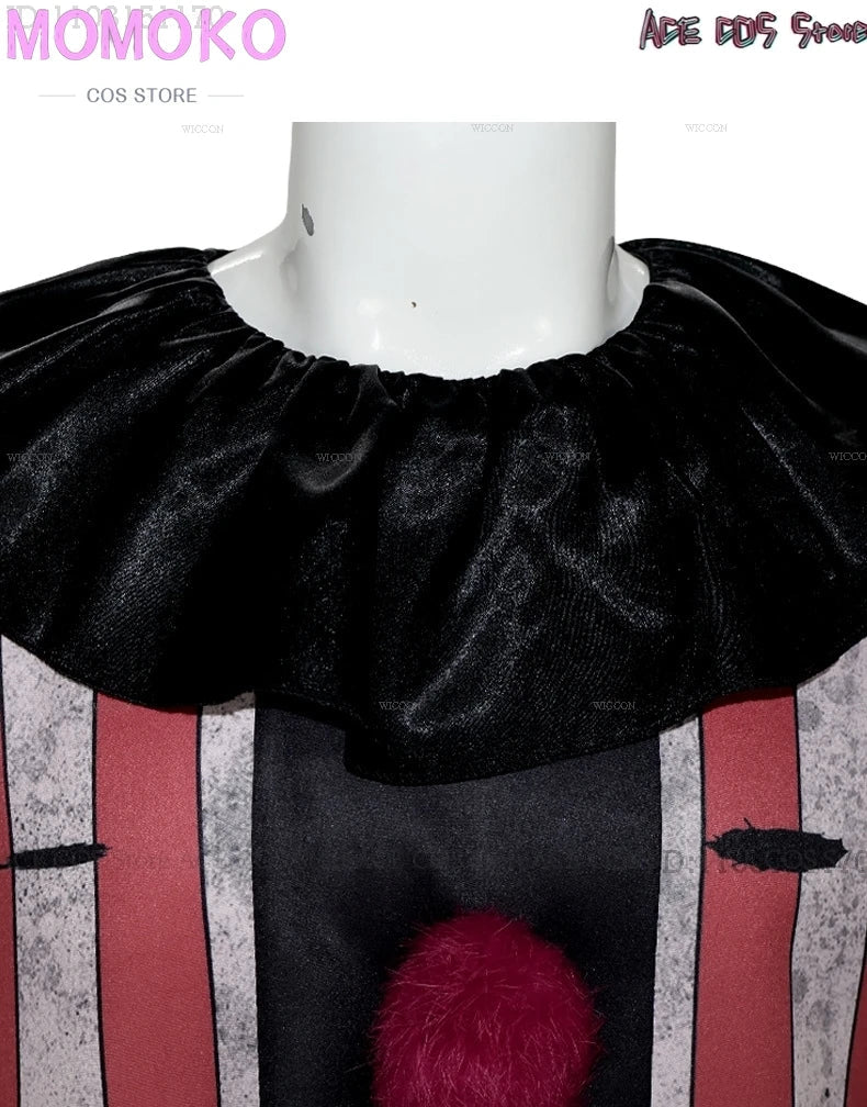 Halloween Horror Scary Clown Nightmere Party Creepy Killer Clown Cosplay Costume Red Wig Party Carnival Women Masquerade Outfit Good Vibrations