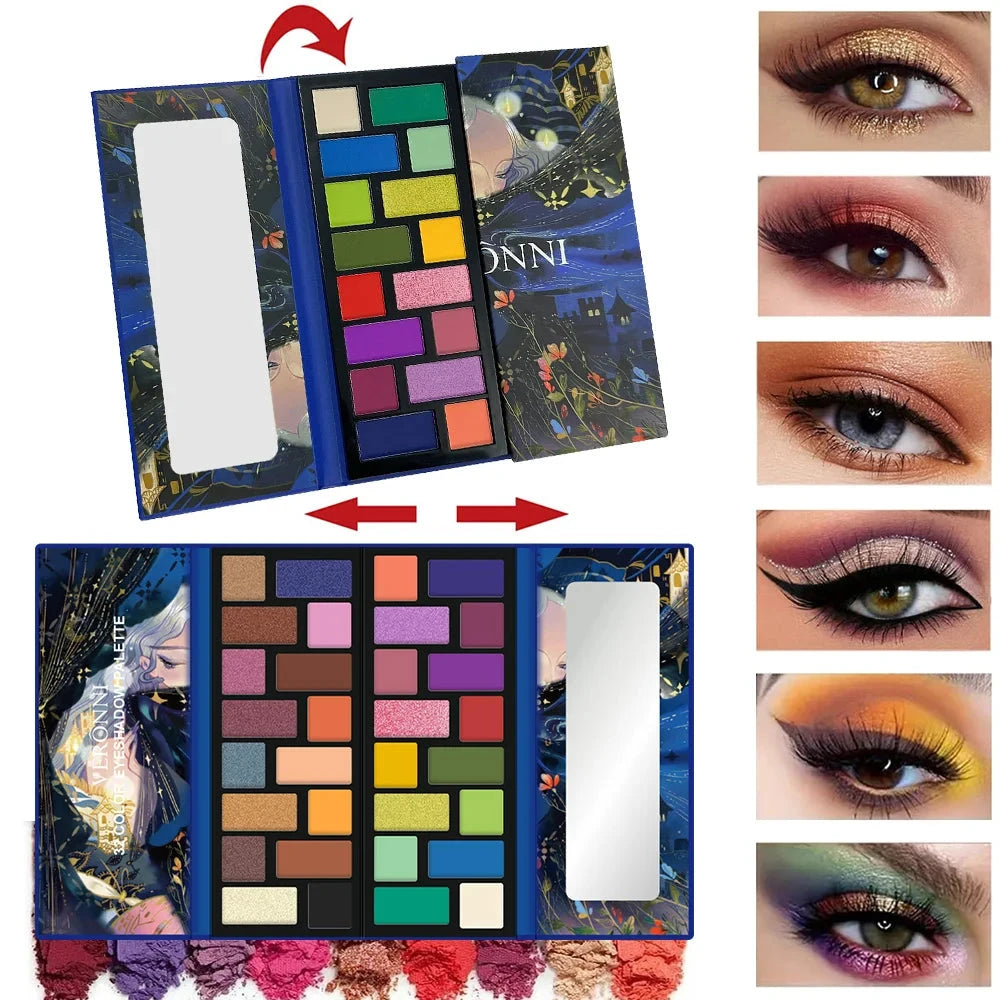 32 Colors Eye Shadow Plate Matte Eyeshadow Waterproof Long Lasting Make Up Pallet Shimmer Fashion Women Beauty Eyes Cosmetics Good Vibrations