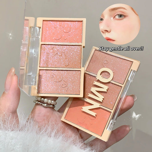 Natural&Matte Blush Palette Fine Powder&Easy To Apply, Long-lasting Pigment Cream Foundation , Concealer With Natural Blending Good Vibrations