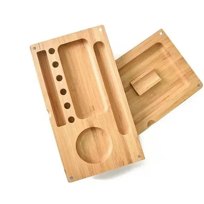 Rolling Tray Set Double-layer Magnetism Rolling Console Grinding Tray Pure Solid Durable All in One Wood Cigarette Tra Good Vibrations Adult Super Store