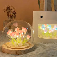 LED DIY Handmade Mini Tulip Night Light Materials Cute Home Decor Birthday Gift For Girl Family Friend Child Christmas Ornament Good Vibrations
