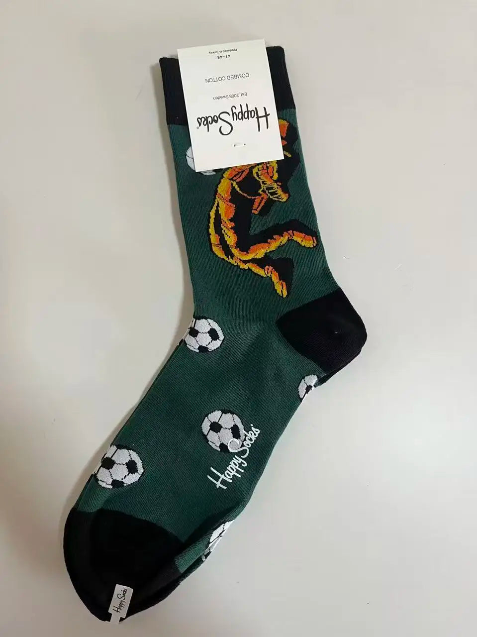 Cotton Happy Socks Men's Classic Crew Sock Shoe Size 10 - 13 Soft Good Vibrations