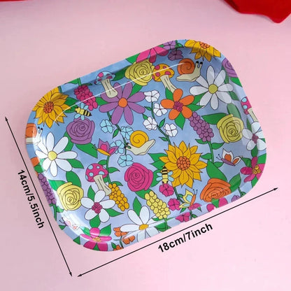 Floral Critter Rolling Tray Tobacco Smoke Accessories Good Vibrations Adult Super Store