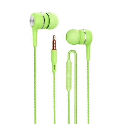 3.5mm Wired Headphones In Ear Headset Wired Earphones with Microphone Bass HiFi Stereo Earbuds Sports In-line Control For Phones Good Vibrations