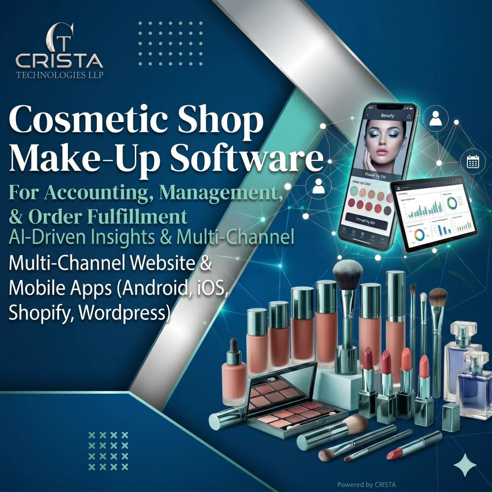 Cosmetic Shop Make Up Software with Accounting & Order Place Website Design Android iOS Mobile Applications Wordpress Shopify AI Good Vibrations