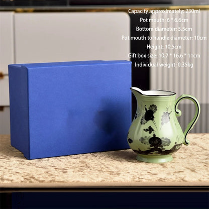 Italian Ceramic Tableware Household Jewelry Box Teapot Sugar Pot Milk Pot Kitchen Supplies Dim Sum Plate Fruit Plate Tableware Good Vibrations